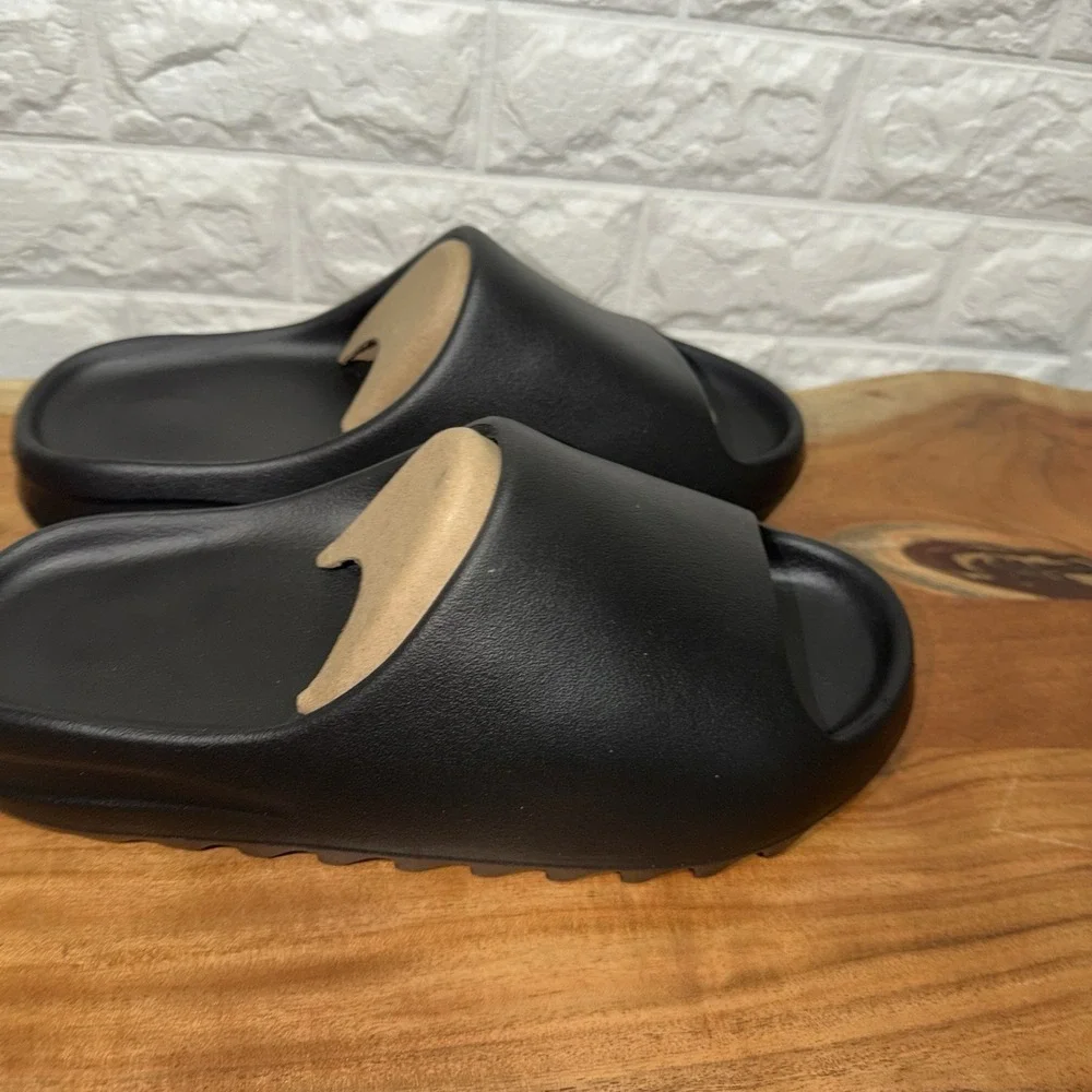Yeezy Style Black Foam Slides YS-01 Slip On EVA Sandals Mens 11 Womens 12.5